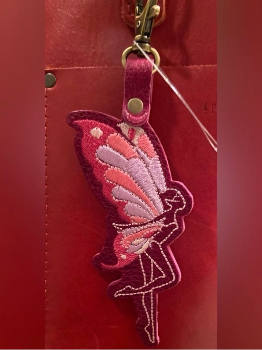 Portland Leather Orchid Fairy Bag Charm Bag Flair - NEW